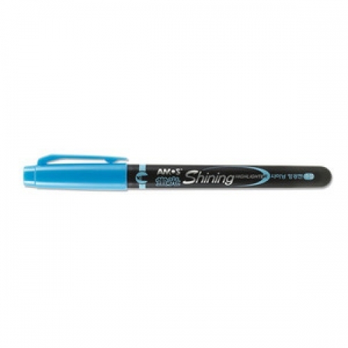 샤이닝형광펜(파랑-12자루)문구 필기구 형광펜