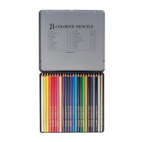 문화 넥스프로 색연필(24색-틴케이스) M604020