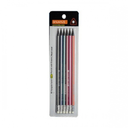 삼각연필(6002-HB 6자루) 사무용품 문구 학용잡화 학용품 연필