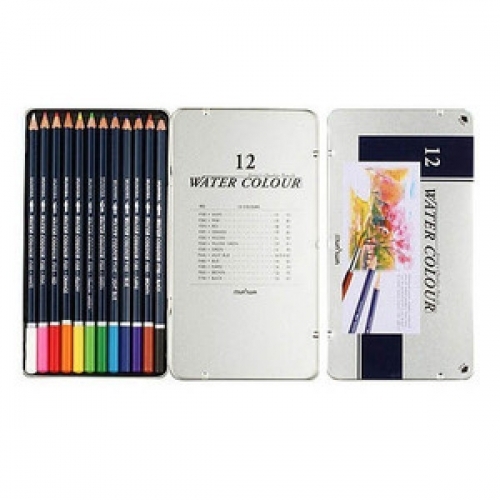문화 수채색연필-12색문구 사인펜 색연필
