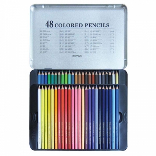문화)넥스프로 색연필(48색 틴케이스) 색연필