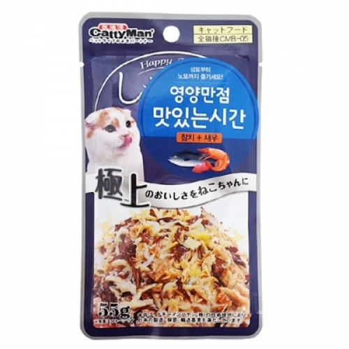 캣티맨 영양만점 맛있는시간 55g(참치.새우)CMB-05