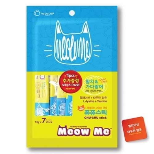 미요미 쮸쮸스틱 참치 가다랑어13gX7p 애완용품 고양이간식