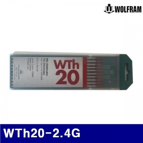 울프람 587-2004 텅스텐봉(토륨/적색) WTh20-2.4G 철 스텐용(2.4x150MM) (10EA)
