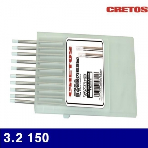 CRETOS 7005703 텅스텐봉-지르코늄타입 3.2 150 (묶음(10EA))