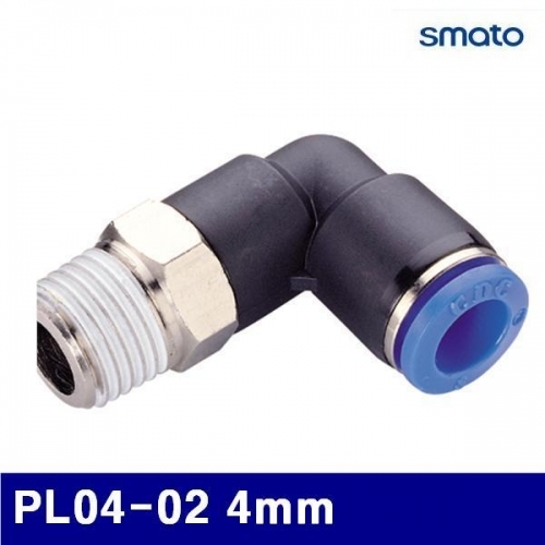 스마토 6340487 에어원터치피팅(신주) PL04-02 4mm (묶음(10ea))