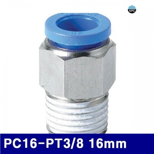 코리아뉴매틱 6222288 원터치피팅(PC타입) PC16-PT3/8 16mm (봉(5EA))