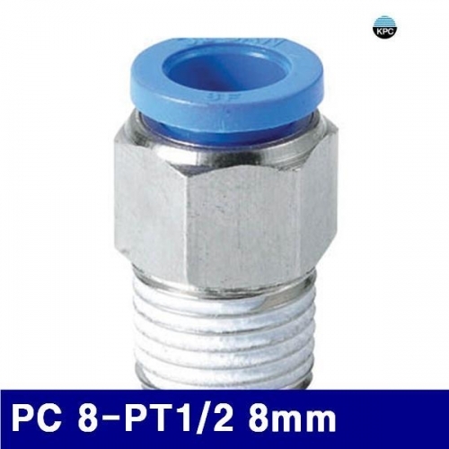 코리아뉴매틱 6220712 원터치피팅(PC타입) PC 8-PT1/2 8mm (봉(10EA))