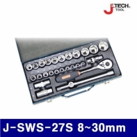 제이테크 371-0101 소켓렌치세트 J-SWS-27S 8-30mm  (1EA)