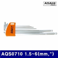 아사히 2072135 볼렌치세트(LONG) AQS0710 1.5-6(mm Inch) 7 (1EA)