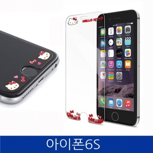 아이폰6S. 헬로키티 액정보호 9H 강화유리 iPhone6S case