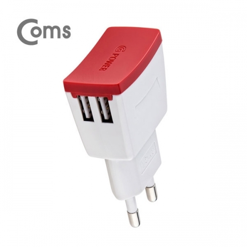 Coms G POWER 가정용 5V2A 충전기 USB 2포트-화이트 - Micro5핀(1.2M)