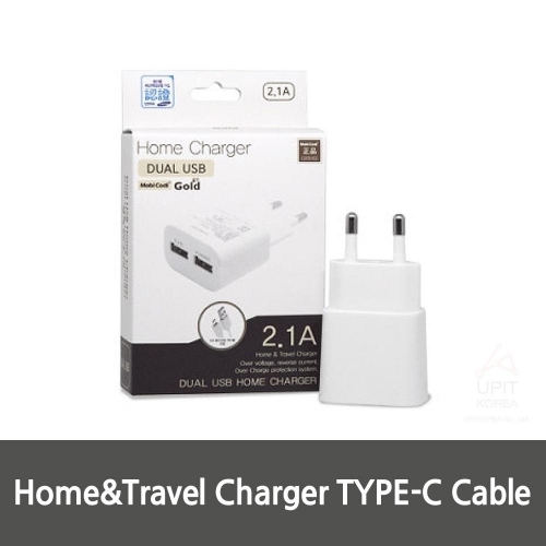 Home Charger DUAL USB 2.1A Home＆Travel Charger TYPE-C Cable