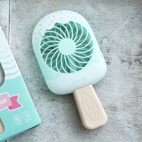 아이스크림 핸디형 선풍기(민트) 휴대용 저소음