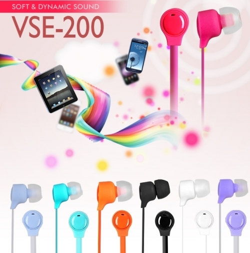 Viral(바이럴) VSE-200 갤러시S3 아이폰 스마트폰 고성능마이크내장 다양한호환성 패션이어폰