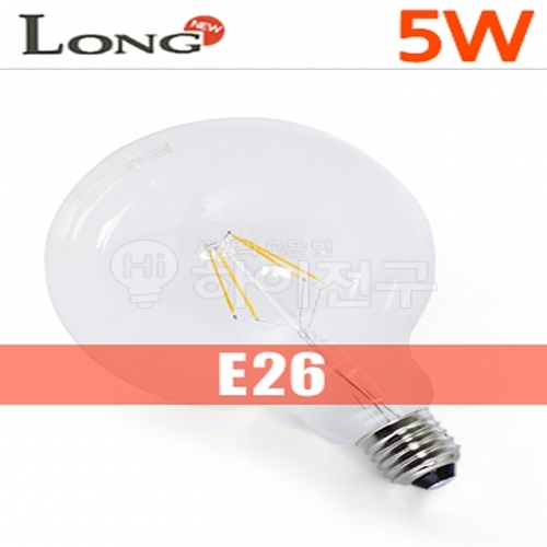 롱 LED 에디슨 백열전구 5W G125 볼구 인테리어용 (ST64)