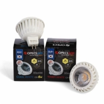 오펙스 국산 LED MR16 12V 6W COB 전구색 주광색