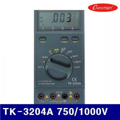 태광전자 4150233 디지털 테스터기 TK-3204A 750/1000V (1EA)