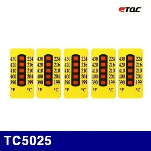 티큐시 4420965 온도 라벨 TC5025 60  66  71  77  82(도) (1SET)