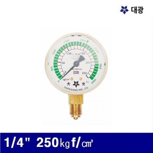 대광 7600508 압력계 1/4Inch 250㎏f/㎤  (1EA)