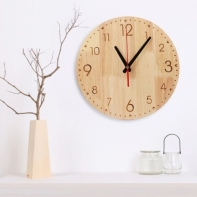 숲과나무 무소음 원목 벽시계(29.5cm) 시계 벽시계 원목벽시계