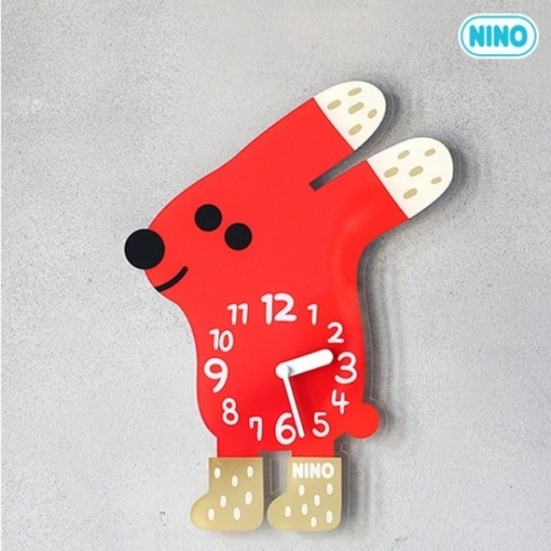 니노 타임 NTMA-102 빨강토끼 (대) 디자인 아크릴 벽시계