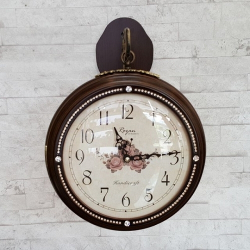 우드 큐빅 양면시계 인테리어 소품 시계 디자인