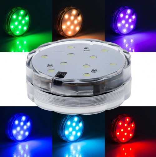 신형 10color LED 멀티 컬러 수중 방수 무드등 리모컨 방식