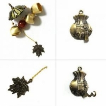 현관문종 도어벨 시리즈 (복주머니-SP020) 문종 현관종 자석도어벨 맑은종 풍경종