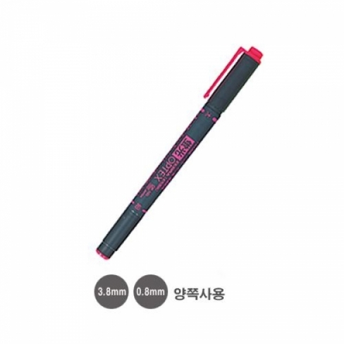 제브라)옵텍스 형광펜(양쪽사용 3.8mm_0.8mm_분홍)-박스(100개입)