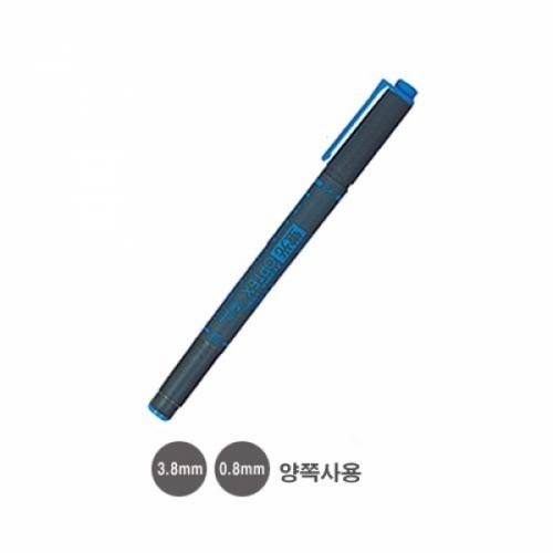 제브라)옵텍스 형광펜(양쪽사용 3.8mm_0.8mm_청색)-박스(100개입)