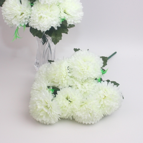 10송국화부쉬(흰색) 조화장식 조화 인조꽃 조화꽃