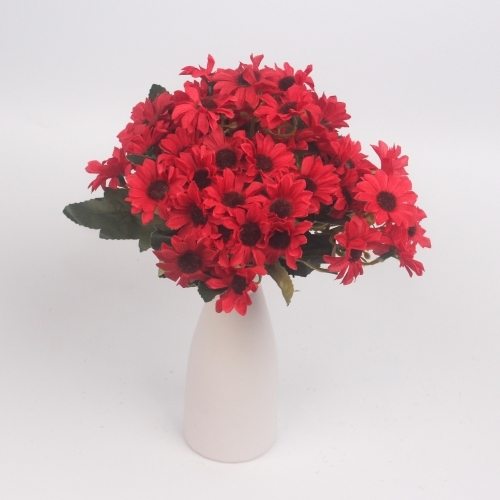 데이지부쉬(빨강) 조화장식 조화 인조꽃 조화꽃