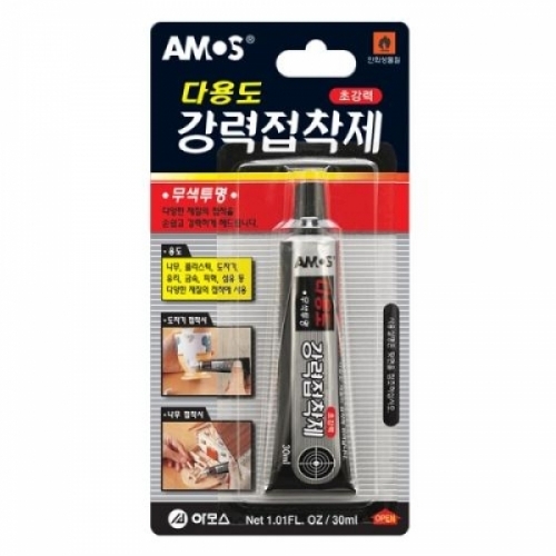 아모스)다용도 강력접착제(무색투명_30ml)-갑(10개입)