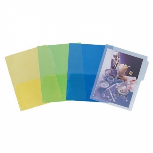 현풍)투명투포켓화일(청색)-박스(100팩_1000개입)