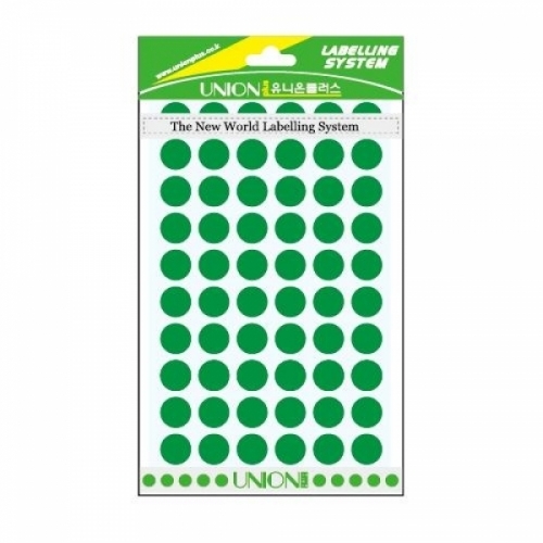 원형스티커(302_녹색)C303-갑(15개입)