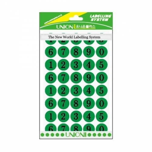 숫자스티커(306_녹색)C412-갑(15개입)