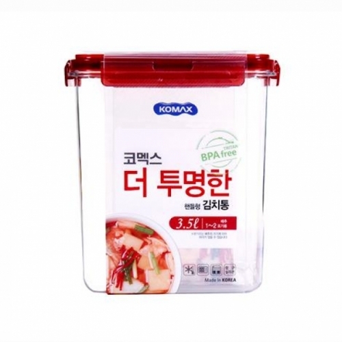 코멕스 더투명한 김치통 정사각 3.5L(핸들형)주방용품