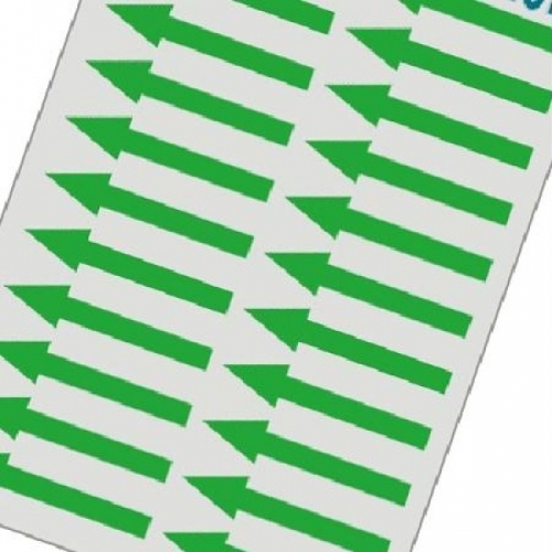 분류용라벨(형광화살표) 8 40mm(녹색 13매) 20-F531 (10권 PACK)
