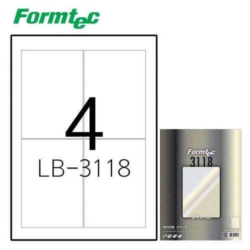 폼텍 LB-3118 100매  레이저 광택 라벨