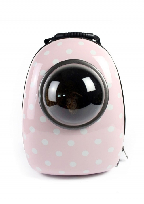 캡슐백팩 고양이 강아지 우주선 애견 가방 이동장 -핑크