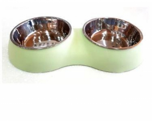 파스텔 고급 원형 식기(그린)애견식기 강아지밥그릇