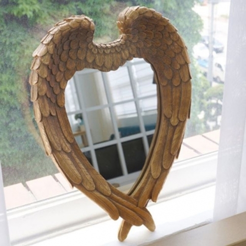 빈티지 천사 날개 벽거울 조명 이벤트 장식 소품 거울