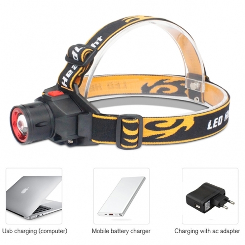 줌포커스 LED 충전식 헤드랜턴 등산 낚시 캠핑 랜턴 DHQ5