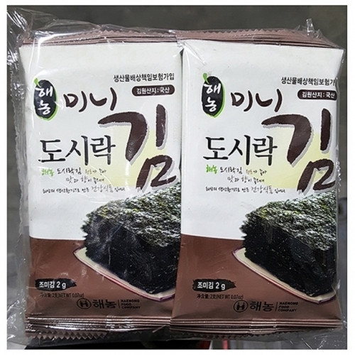도시락김 미니 조미김 식자재도매 (10봉X24개) 해농