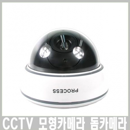 CCTV 모형카메라 LED작동 돔형 AA건전지사용