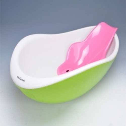 레이퀸 유아욕조 그린-등받이 핑크 목욕용품