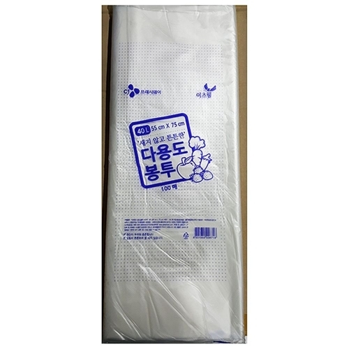 이츠웰 흰색 쓰레기봉투 주방용품 (40LX100매)10EA