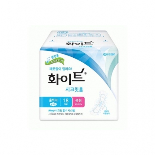 유한)화이트 시크릿 생리대 울날중 18p(반품불가)