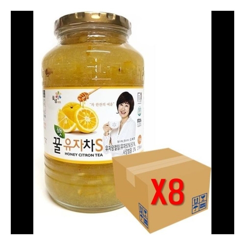 꽃샘 꿀유자차S 1kg  1BOX(8개입)